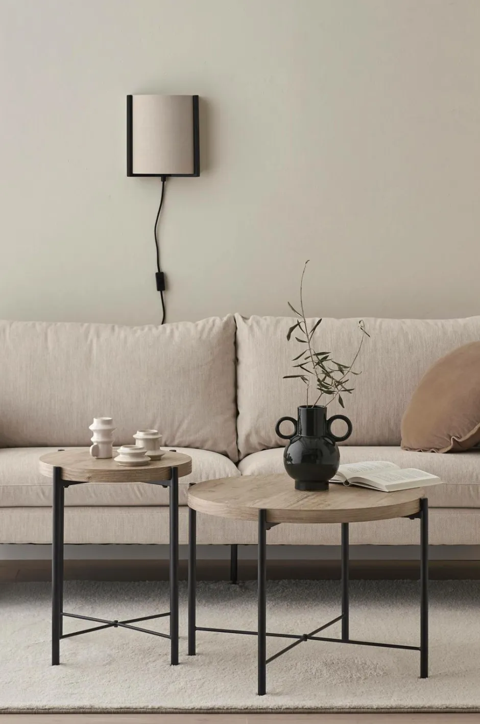 Ellos Home Indskudsbord Gilda Ø 40 cm/ Ø 60 cm^ Borde