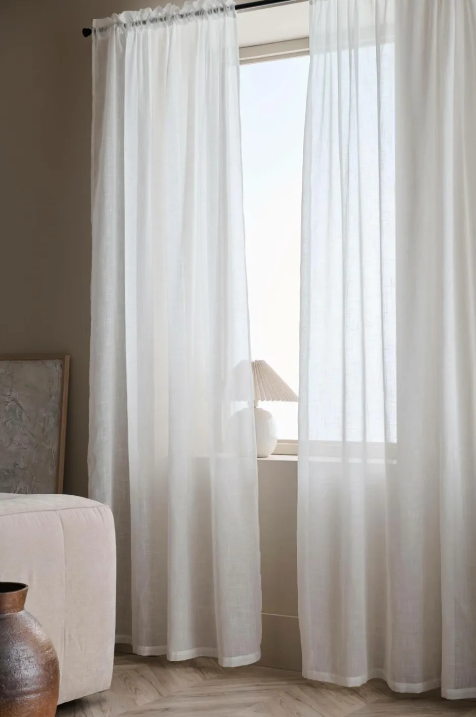 Online Home Kanallængde Lara 2-pak Julegardiner|Gardinlængder Med Løbegang