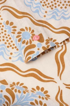 Sale Home Kimono Elly Tile Kimono i genanvendt halvlinned Homewear