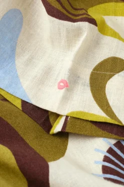 Clearance Home Kimono Elly Retro i genanvendt halvlinned Homewear