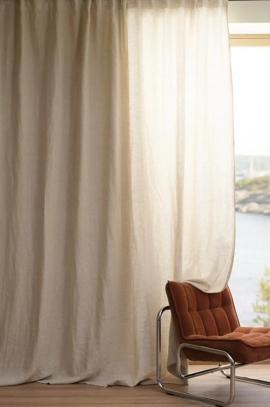 Ellos Home LEAH skræddersyet linnedgardin^ Gardiner Efter Mål
