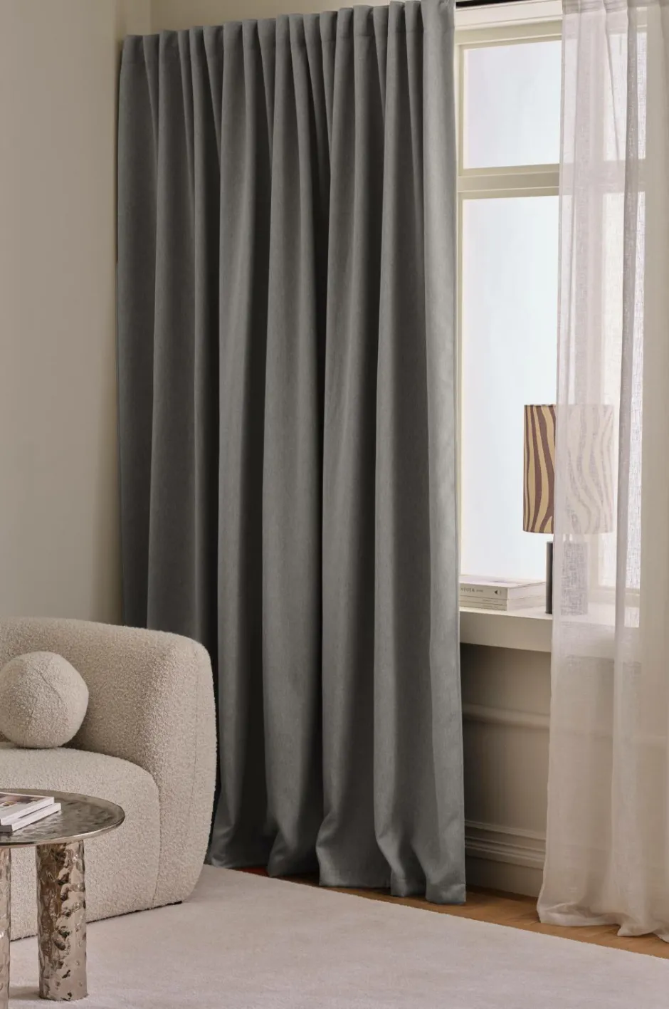 Outlet Home Mørklægningsgardin Maida Wide ekstra bred 1 stk. Persienner|Gardinlængder Med Rynkebånd
