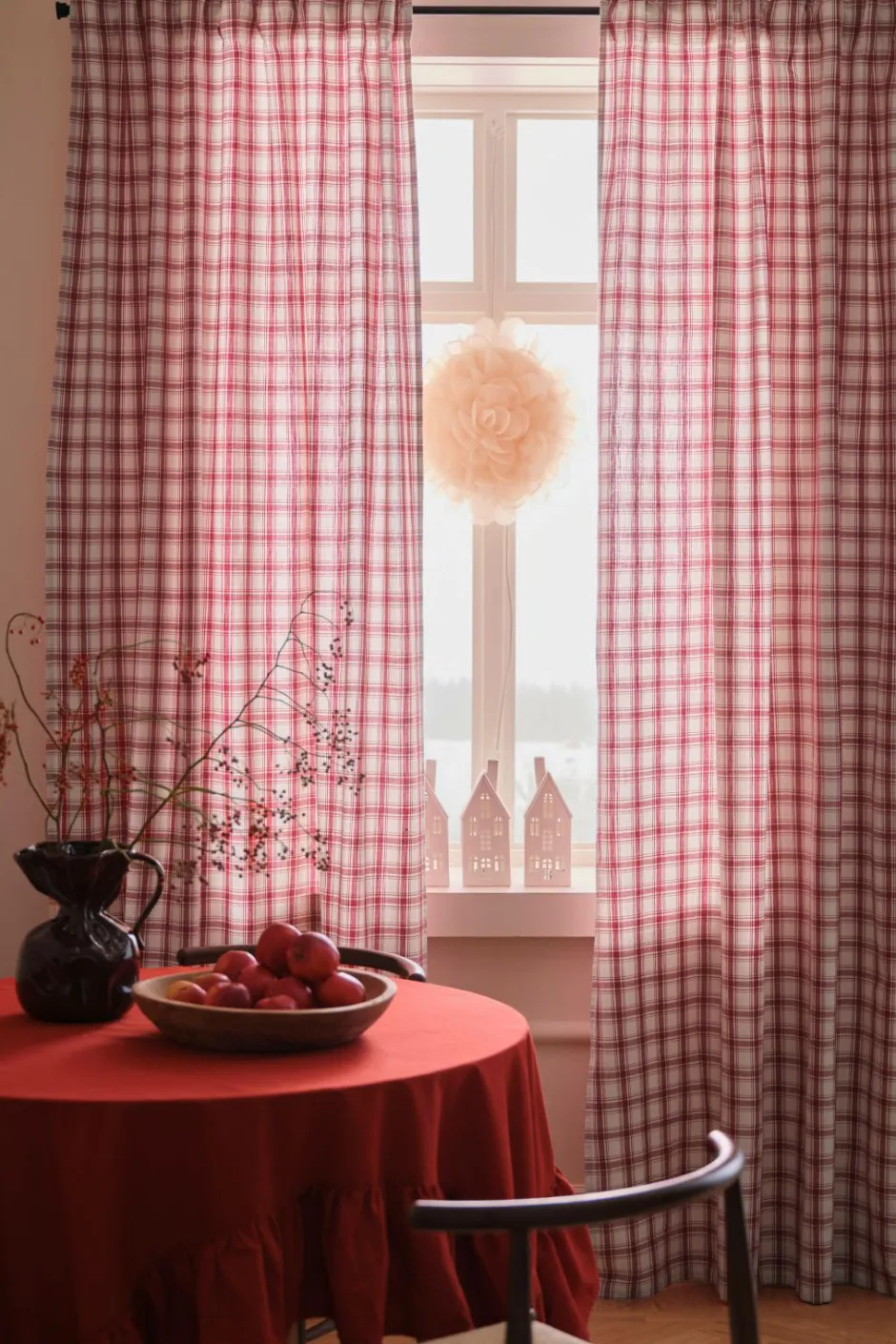 Sale Home Multibåndsgardin Sally Check 2-pak Gardinlængder Med Rynkebånd