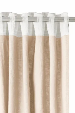 Clearance Home Multibåndsgardin Elly Wide i genanvendt halvlinned ekstra bred 1-pak Gardinlængder Med Rynkebånd