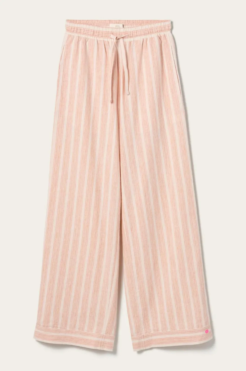 Ellos Home Natbukser Elly Stripe i genanvendt halvlinned^ Homewear