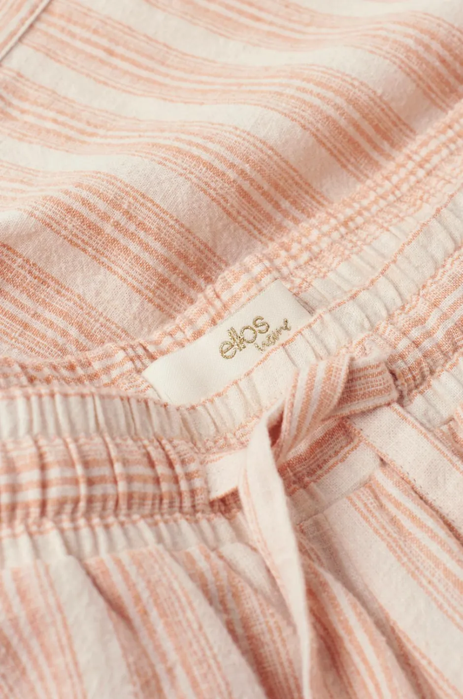 Ellos Home Natbukser Elly Stripe i genanvendt halvlinned^ Homewear