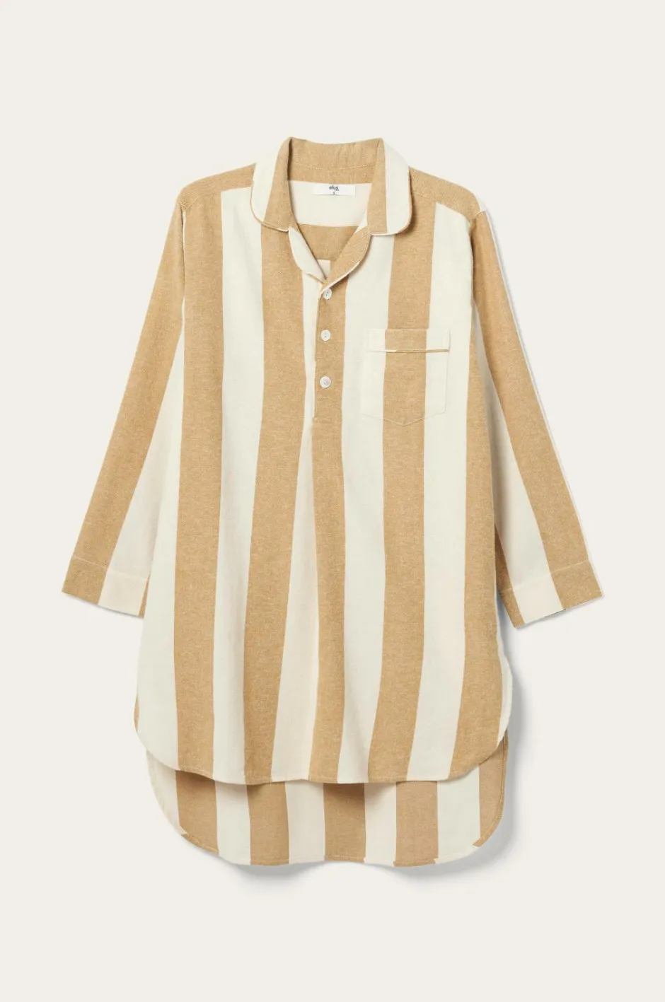Ellos Home Natskjorte Valerie Block Stripe i bomuldsflonel^ Homewear