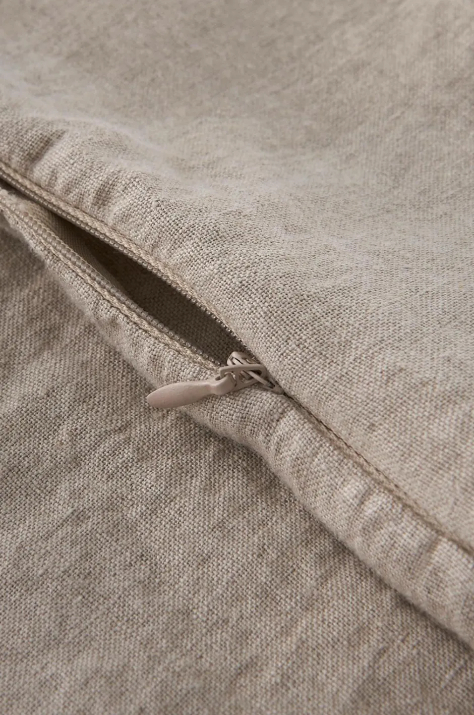 Clearance Home Pudebetræk Candice Zip i vasket hør 50x50 cm Pyntepuder & Betræk