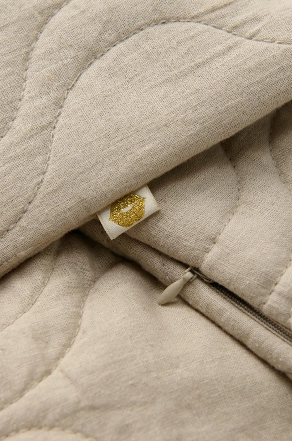 Discount Home Pudebetræk Elly Quilted i genanvendt halvlinned Pyntepuder & Betræk