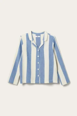 Online Home Pyjamasskjorte Valerie Block Stripe Long Sleeve Homewear