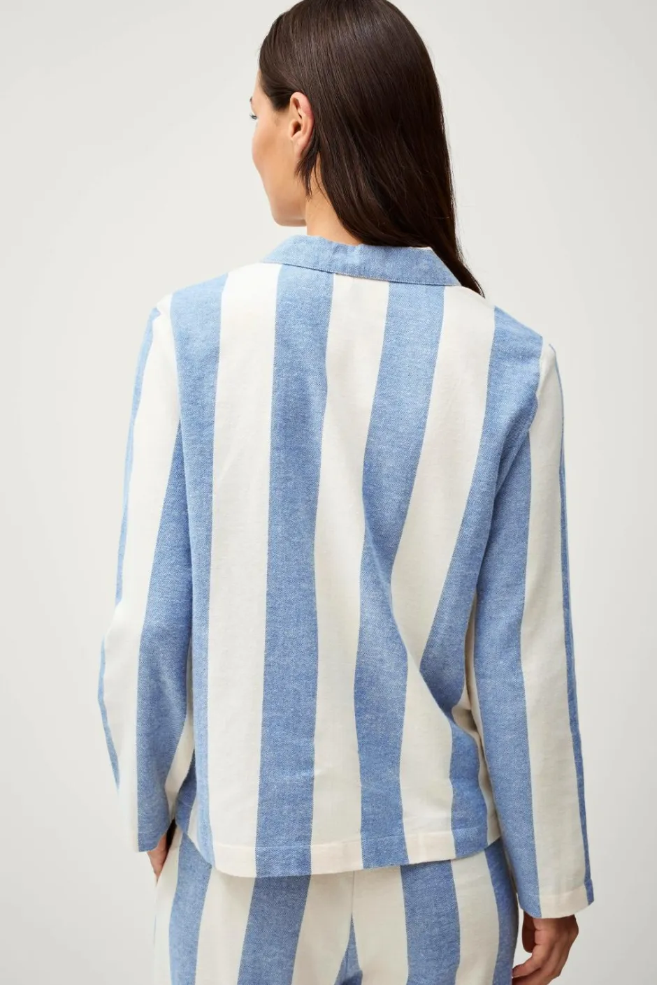 Online Home Pyjamasskjorte Valerie Block Stripe Long Sleeve Homewear