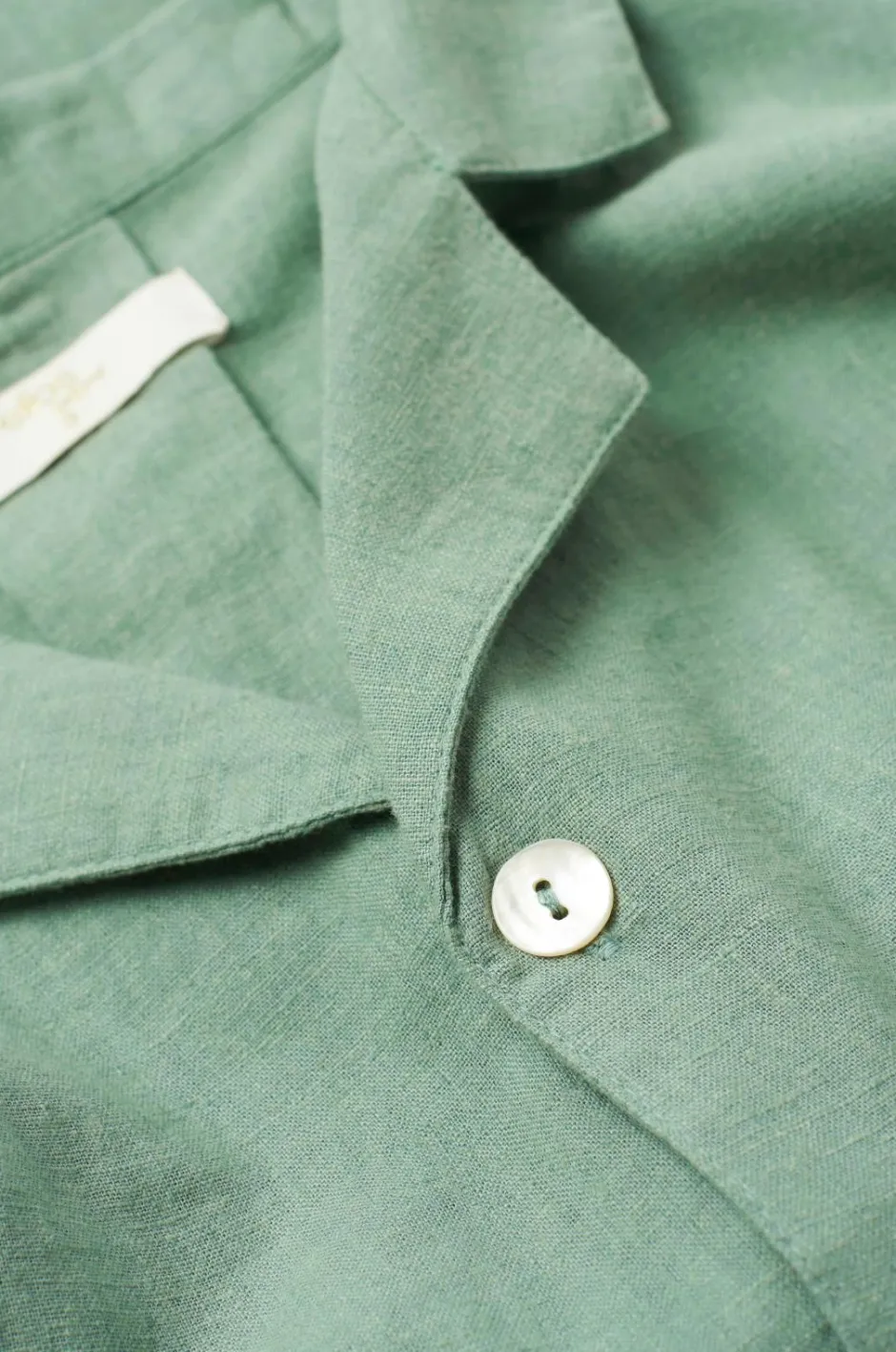 Ellos Home Pyjamasskjorte Long Sleeve Shirt Elly i genanvendt halvlinned^ Homewear