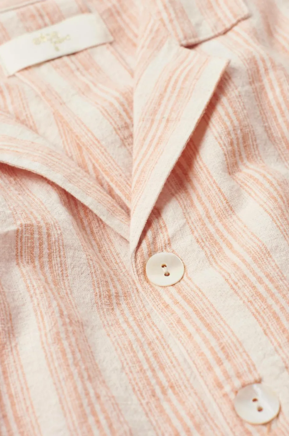 Ellos Home Pyjamasskjorte Elly Stripe i genanvendt halvlinned^ Homewear