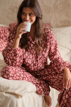 Ellos Home Pyjamasskjorte Pyjamas Shirt Candela Leo^ Homewear