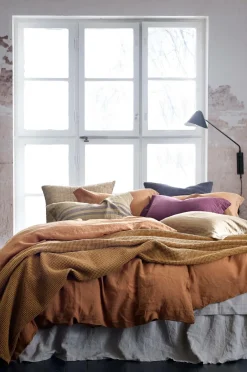 Ellos Home Sengekappe Candice i vasket hør 45 cm^ Sengekapper