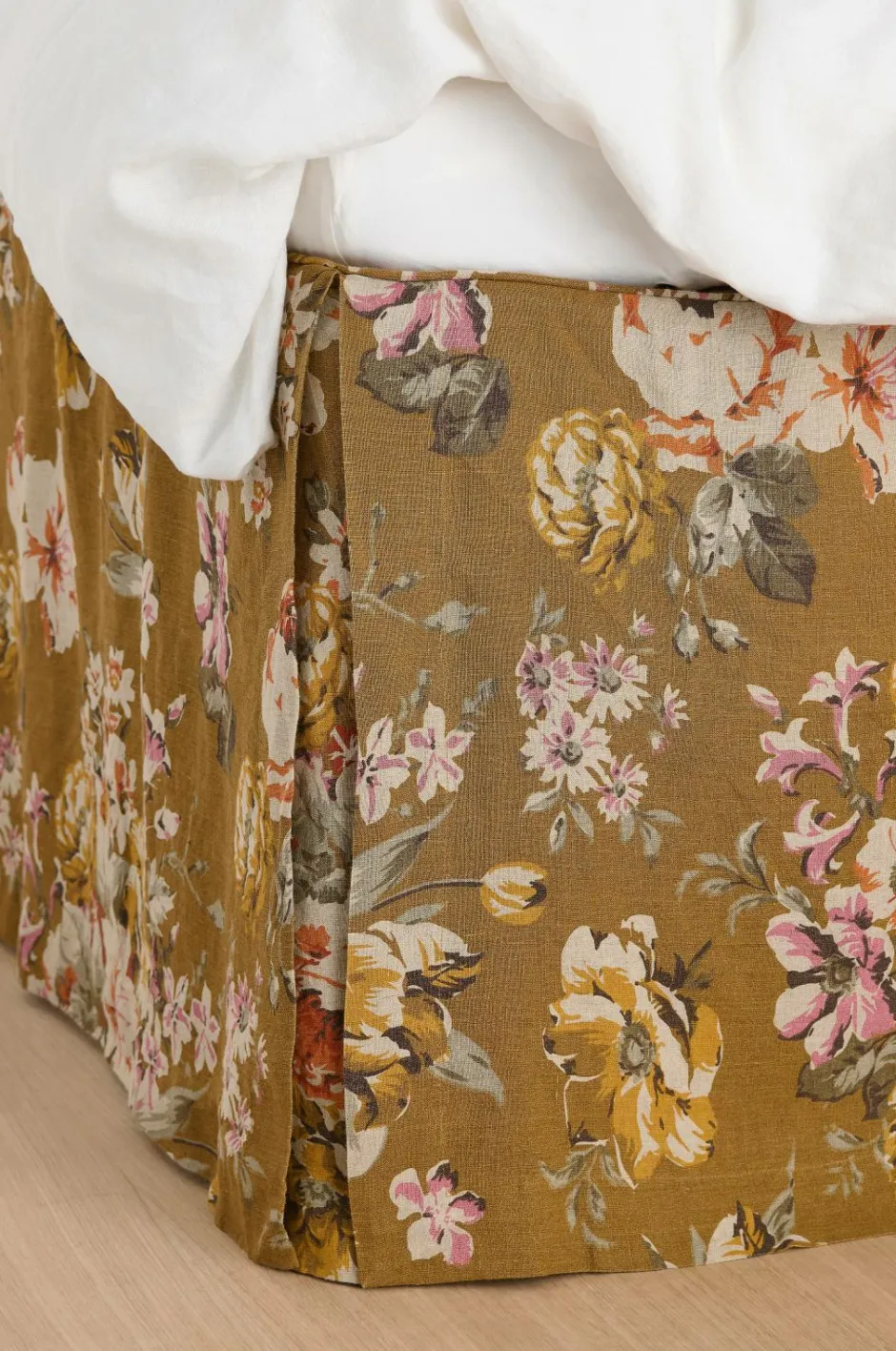 Outlet Home Sengekappe Candice Rose i vasket linned 60 cm Sengekapper