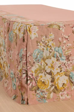Ellos Home Sengekappe Candice Rose i vasket linned 52 cm^ Sengekapper