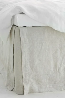 Ellos Home Sengekappe Elmira i vasket hør 60 cm^ Sengekapper