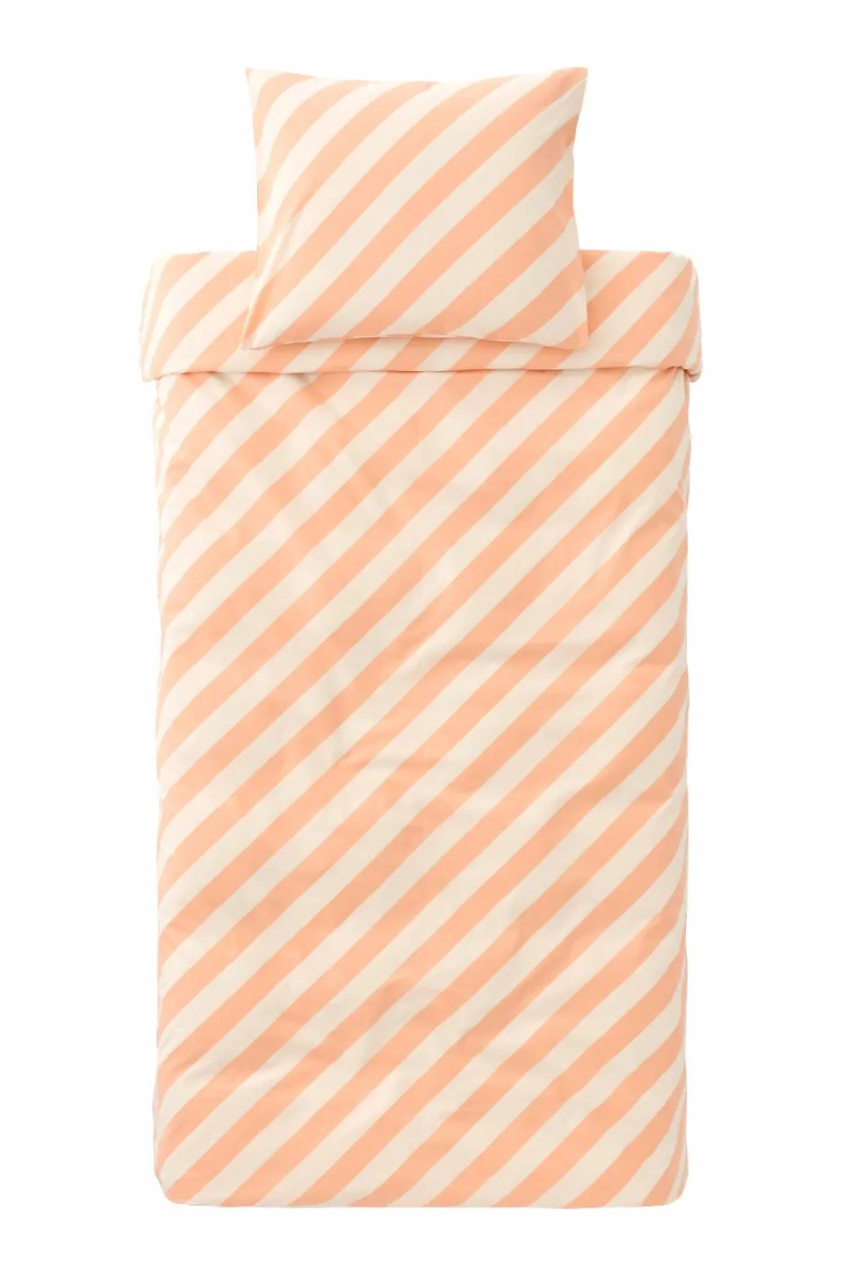 Outlet Home Sengesæt Diagonal Stripe i bomuld 2 dele Dynebetræk|Sengesæt