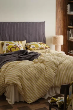 Clearance Home Sengesæt Elly Classic Stripe i genanvendt halvlinned 2 eller 3 stykker Dynebetræk|Sengesæt