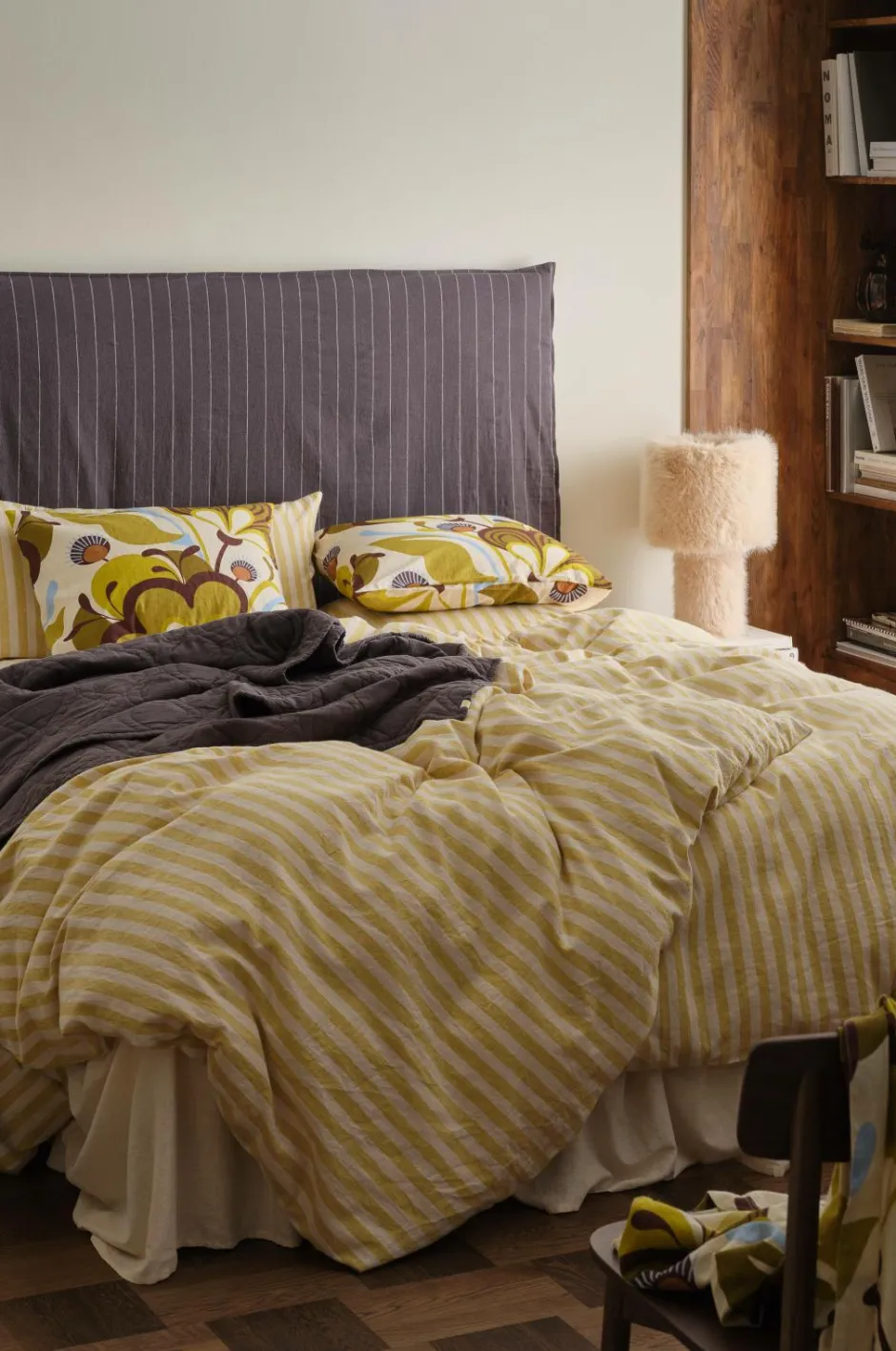 Clearance Home Sengesæt Elly Classic Stripe i genanvendt halvlinned 2 eller 3 stykker Dynebetræk|Sengesæt