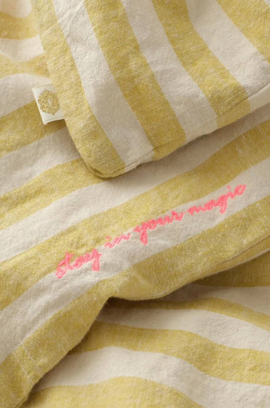 Clearance Home Sengesæt Elly Classic Stripe i genanvendt halvlinned 2 eller 3 stykker Dynebetræk|Sengesæt