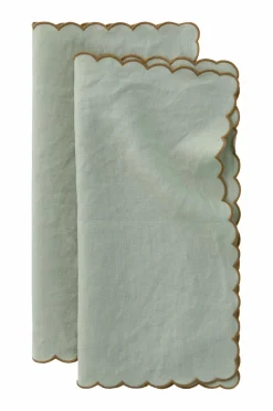 Outlet Home Servietter Malva Scallop 40x40 cm 2-pak Borddækning & Servering|Bordtekstiler