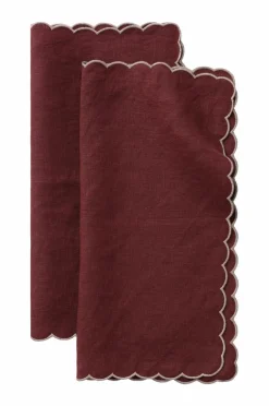 New Home Servietter Malva Scallop 40x40 cm 2-pak Borddækning & Servering|Bordtekstiler