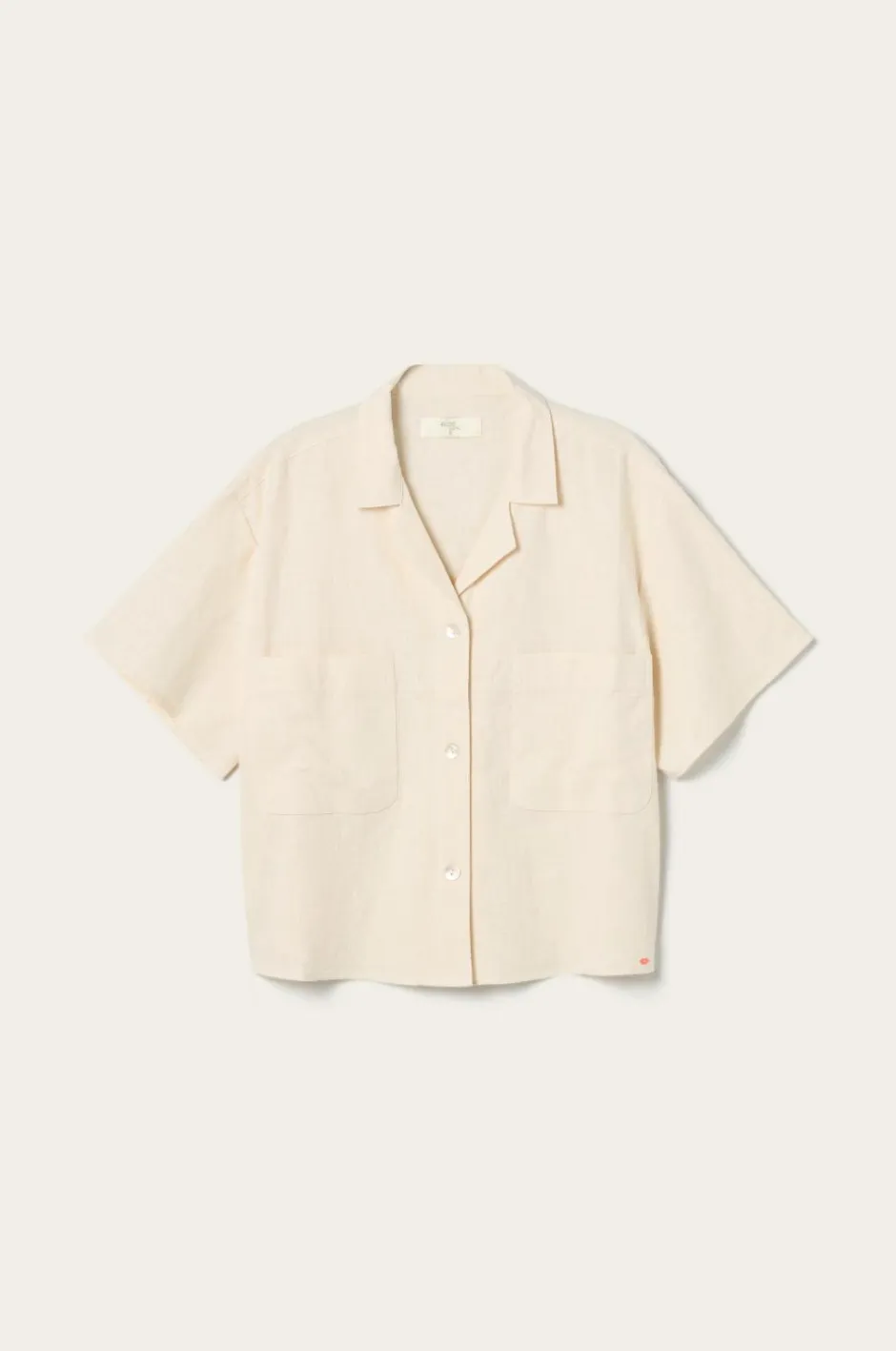 Ellos Home Skjorte Elly Camp Collar i genanvendt halvlinned^ Homewear