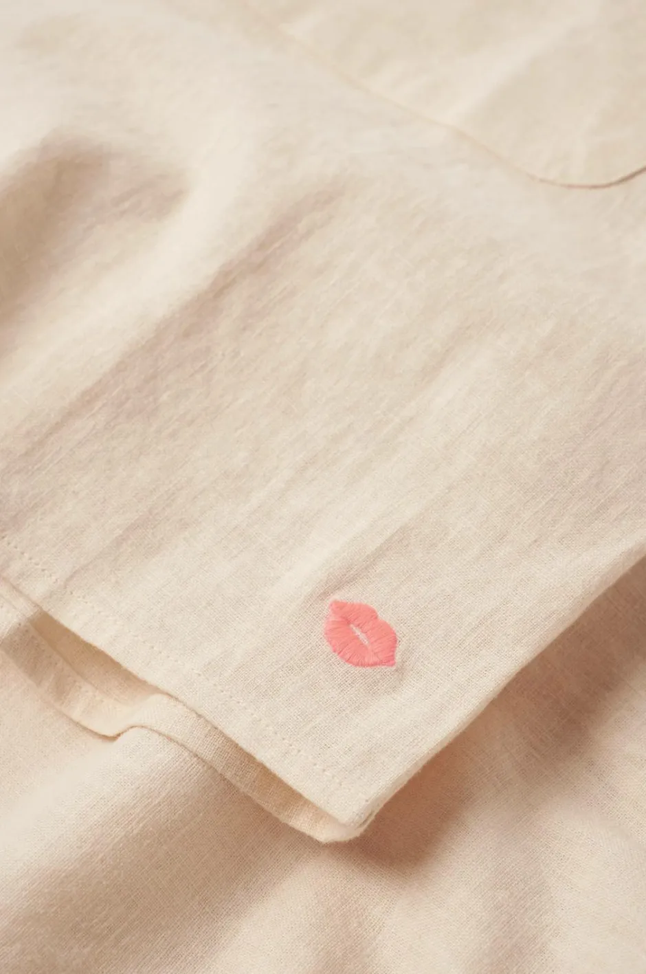 Ellos Home Skjorte Elly Camp Collar i genanvendt halvlinned^ Homewear