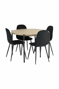 Ellos Home Spisebordssæt Gilda med 1 bord og 4 stole^ Spisegrupper