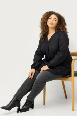 Hot Plus collection Tunika Lisa i hør Dame Tunikaer