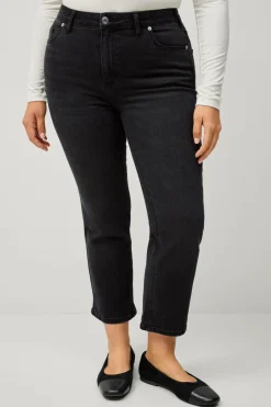 Sale Plus collection Jeans Straight Cropped Dame Jeans