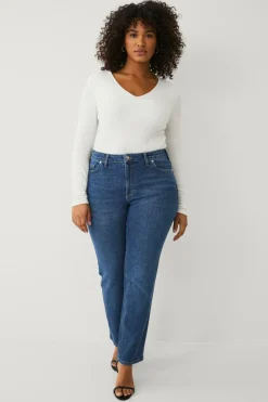 Plus collection Jeans Straight Dame Jeans