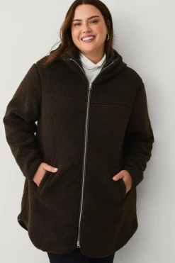Ellos Plus collection Lang, foret fleecejakke^Dame Jakker & Frakker