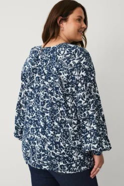 Ellos Plus collection Bluse med ballonærmer^Dame Skjorter & Bluser