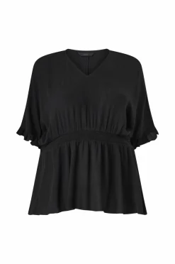 Outlet Plus collection Vævet tunika med v-hals Dame Tunikaer|Skjorter & Bluser