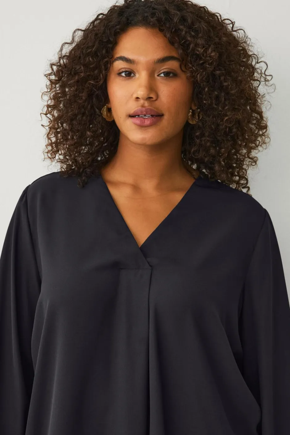 Clearance Plus collection Tunika med v-hals Dame Tunikaer|Toppe & Tank-Toppe