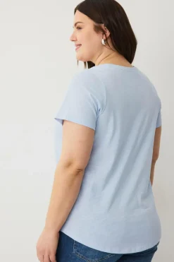 New Plus collection Top med rund hals Dame Basistøj
