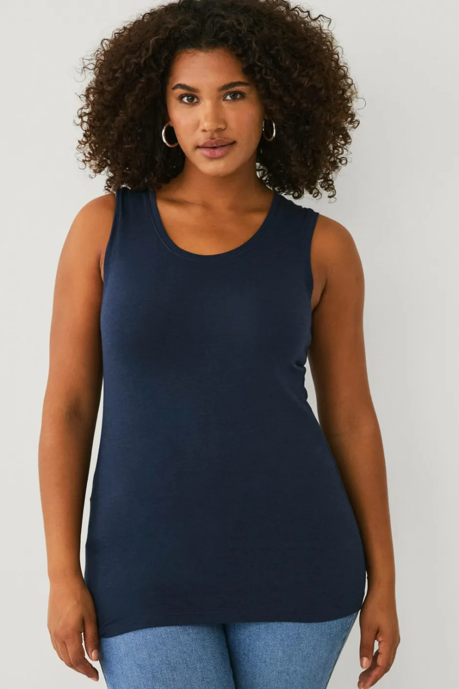 New Plus collection Undertrøje i bomuld/viskose Dame Toppe & Tank-Toppe