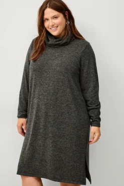 Ellos Plus collection Strikket kjole med turtleneck^Dame Kjoler