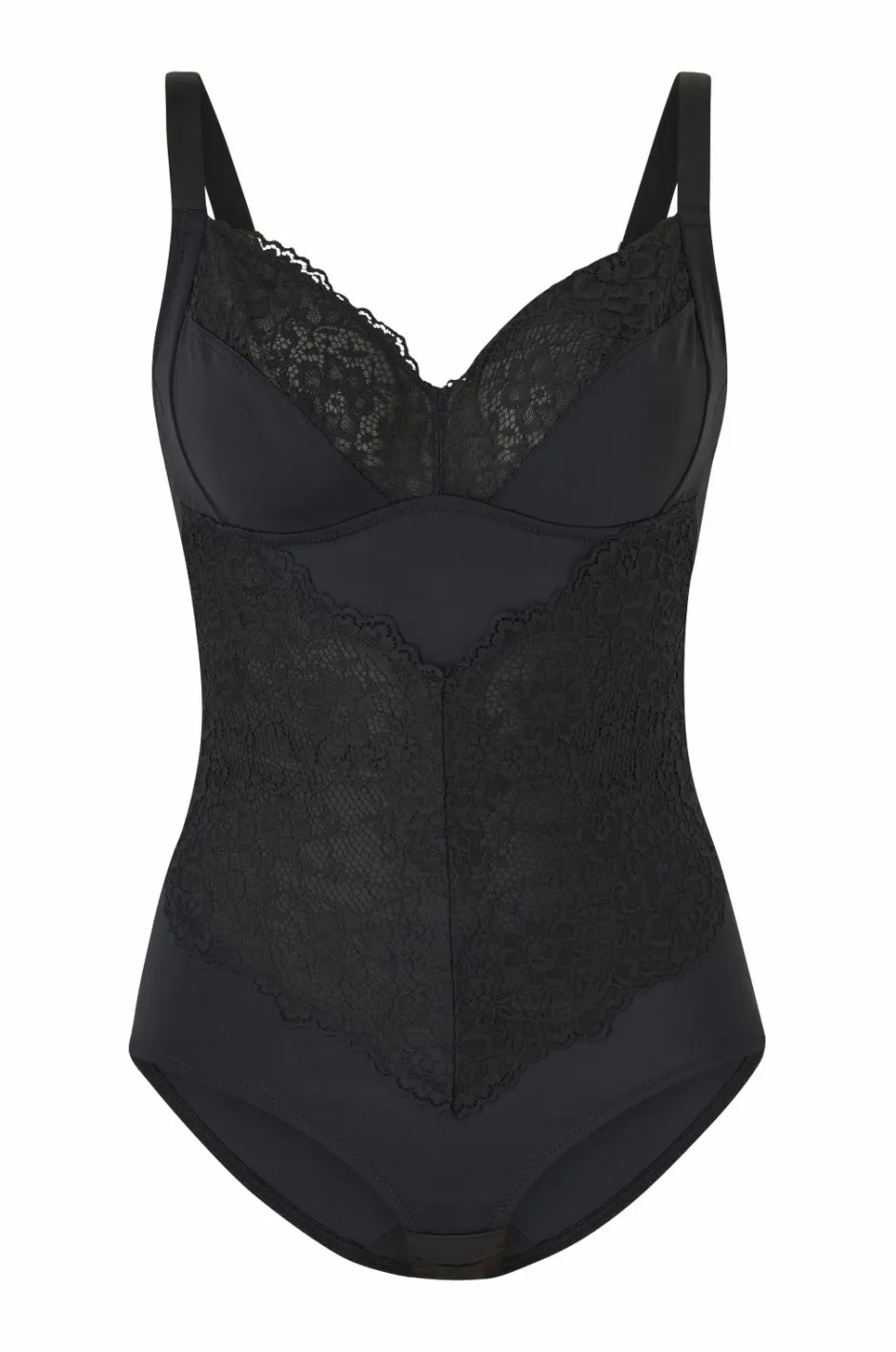 Sale Plus collection Shapingbody med blondedetaljer - medium støtte Dame Shaping