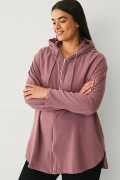 Ellos Plus collection Sweatshirt med hætte og lynlås^Dame Sweatshirts & Hoodies