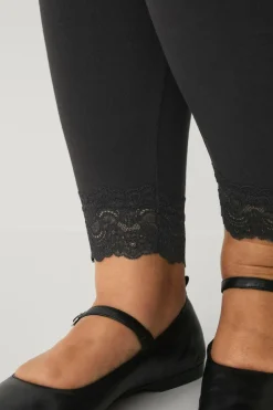 Sale Plus collection Leggings med blondekant Dame Tights & Leggings