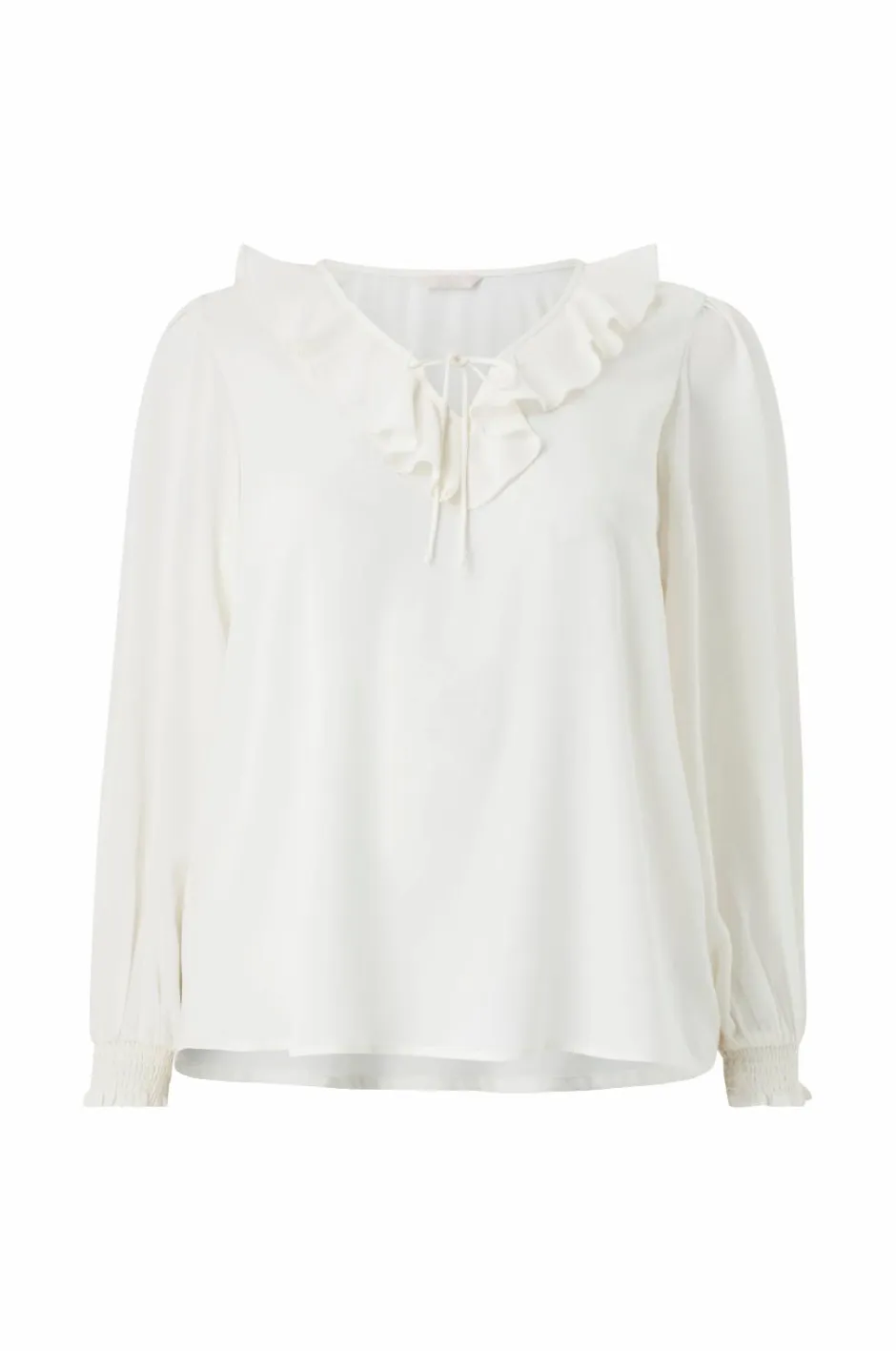 Hot Plus collection Bluse med flæse Dame Skjorter & Bluser