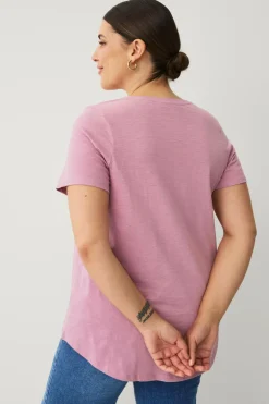 Sale Plus collection Top med rund hals Dame Basistøj|Toppe & Tank-Toppe