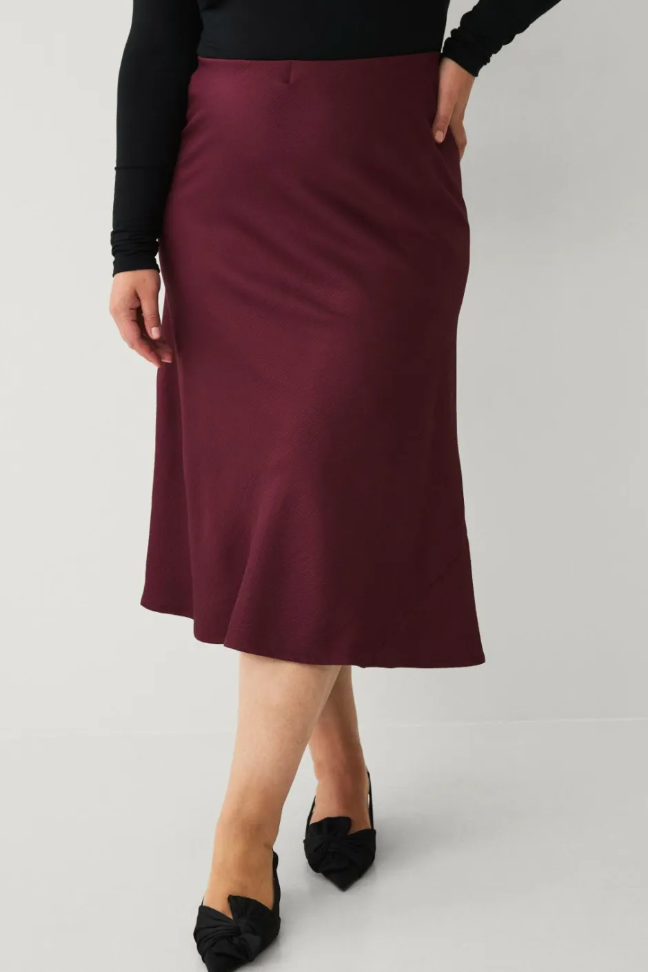 Sale Plus collection Nederdel med elastik i taljen Dame Nederdele