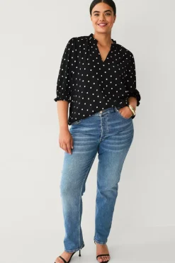 New Plus collection Top med pufærmer Dame Toppe & Tank-Toppe