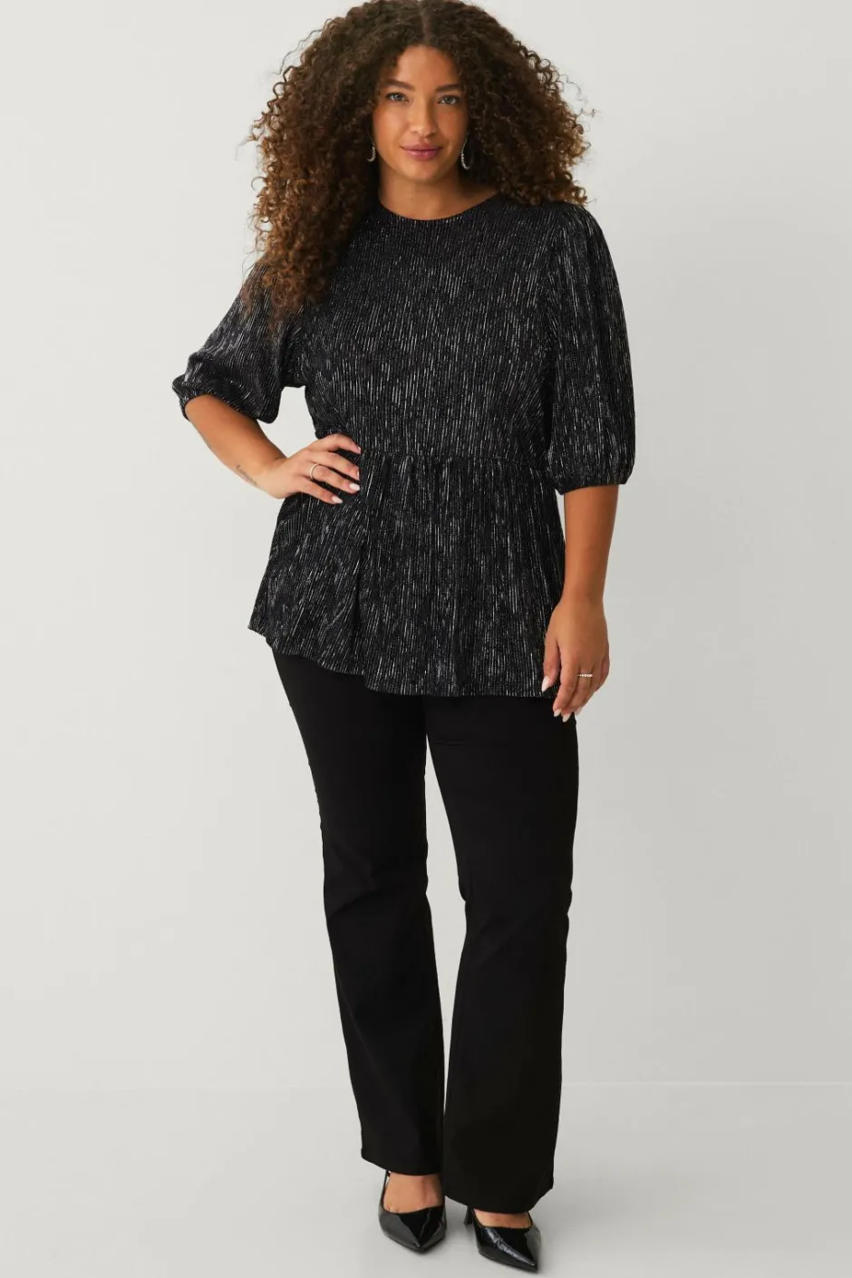 Hot Plus collection Top med pufærmer Dame Toppe & Tank-Toppe