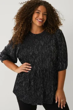 Hot Plus collection Top med pufærmer Dame Toppe & Tank-Toppe